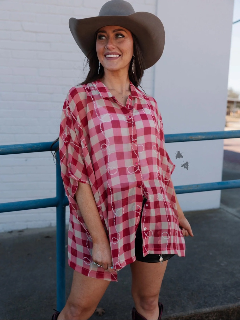Gingham Rope Top - Picture 3 of 7